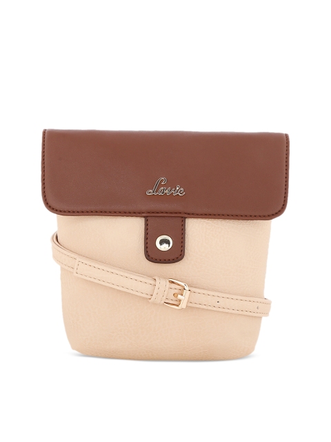 

Lavie Beige & Brown Colourblocked Sling Bag