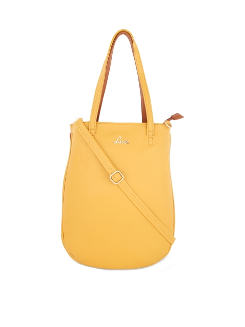 

Lavie Yellow & Brown Solid Shoulder Bag