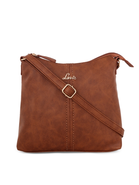 

Lavie Brown Solid Sling Bag