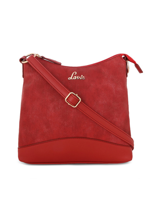 

Lavie Red Textured Sling Bag