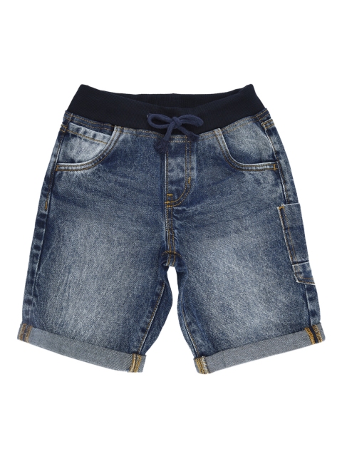 

POPPERS by Pantaloons Boys Blue Washed Regular Fit Denim Shorts