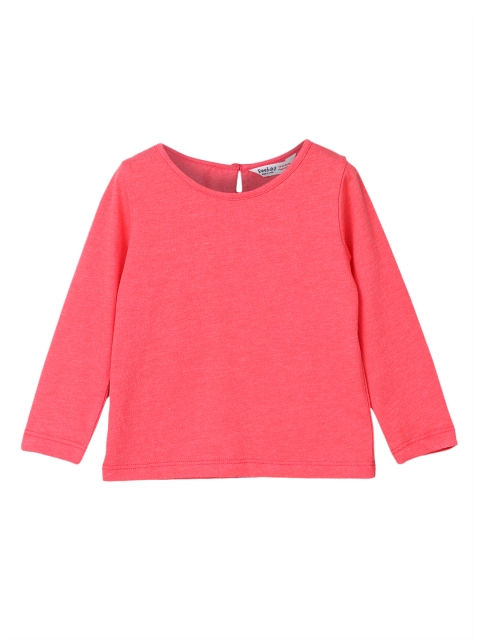 

Beebay Girls Pink Solid Round Neck T-shirt