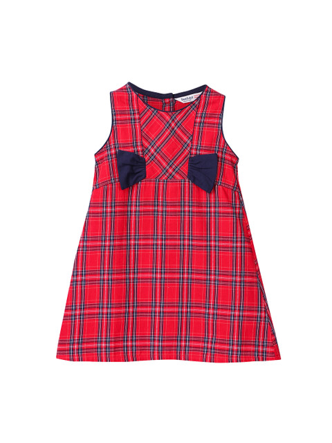 

Beebay Girls Red Checked A-Line Dress
