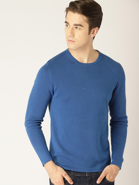 

ESPRIT Men Blue Solid Pullover