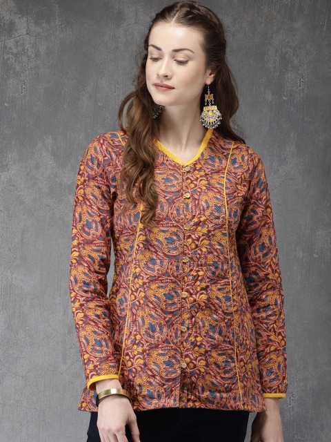 

Anouk Women Multicoloured Quilted Winter Tailored Jacket, Multi