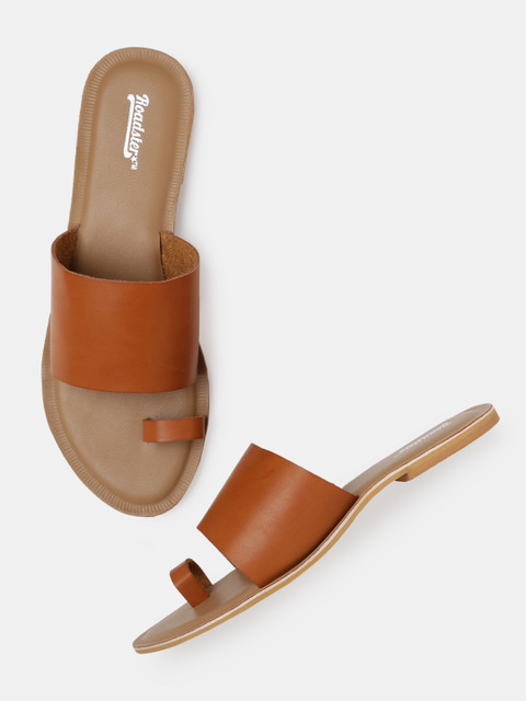 

Roadster Women Tan Brown Solid One Toe Flats