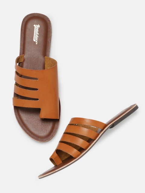 

Roadster Women Tan Brown Solid One Toe Flats