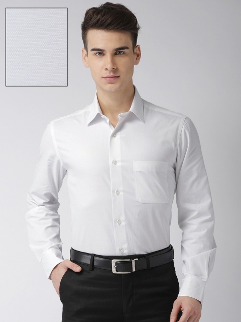 

Arrow Men White Self-Design Formal Shirt