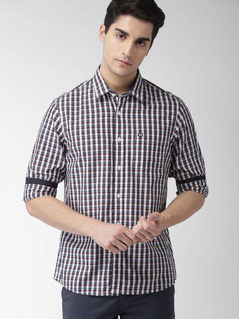 

Arrow Sport Men Blue & Off-White Slim Fit Checked Casual Shirt