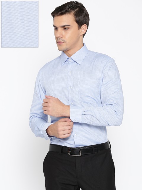 

Arrow Men Blue Slim Fit Self-Checked Formal Shirt