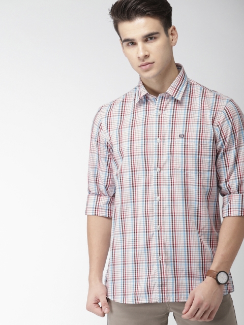 

Arrow Sport Men White & Red Slim Fit Checked Casual Shirt