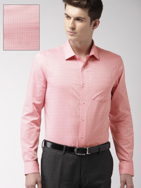 

Arrow Men Pink Slim Fit Checked Formal Shirt
