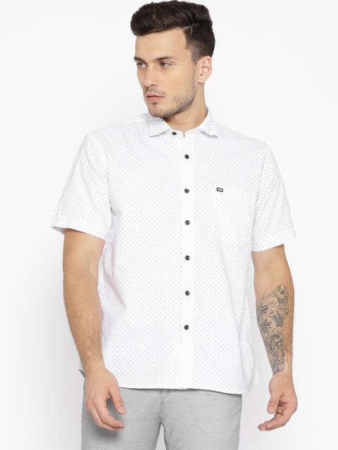 

Arrow Sport Men White & Blue Regular Fit Printed Casual Shirt