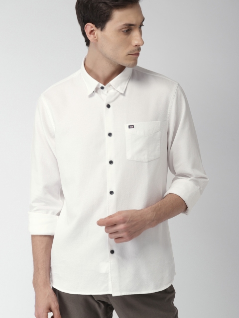 

Arrow Sport Men White Regular Fit Self Design Casual Shirt