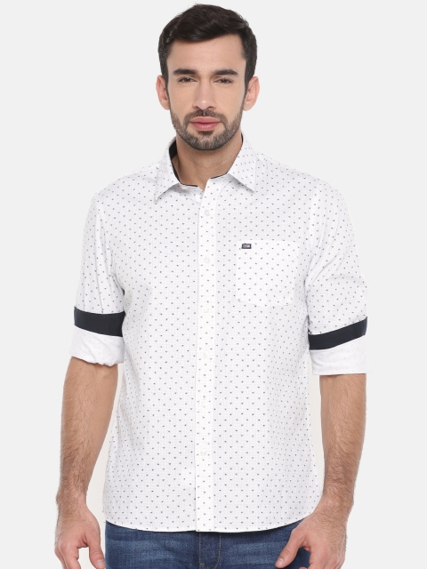 

Arrow Sport Men White Slim Fit Self-Design Casual Shirt