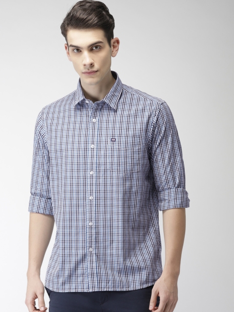 

Arrow Sport Men Blue & White Slim Fit Checked Casual Shirt