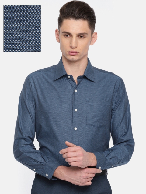

Arrow Men Blue Slim Fit Self Design Casual Shirt