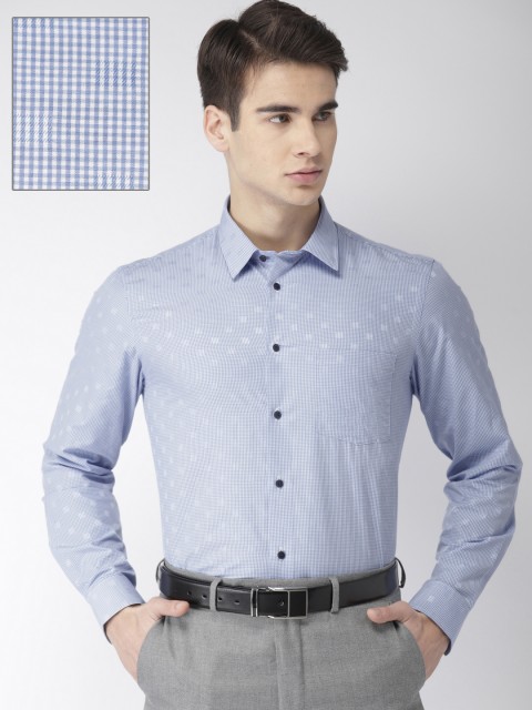 

Arrow New York Men Blue & White Slim Fit Checked Formal Shirt