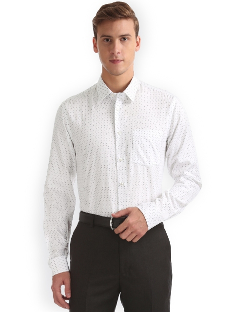 

Arrow New York Men White Regular Fit Printed Formal Shirt