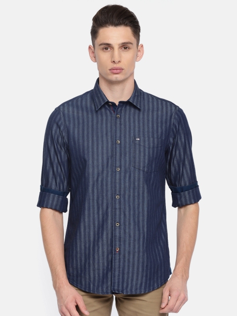 

Arrow Sport Men Navy Blue Slim Fit Striped Casual Shirt