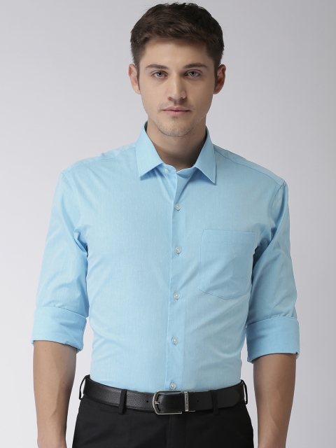 

Arrow Men Blue Slim Fit Self Design Formal Shirt