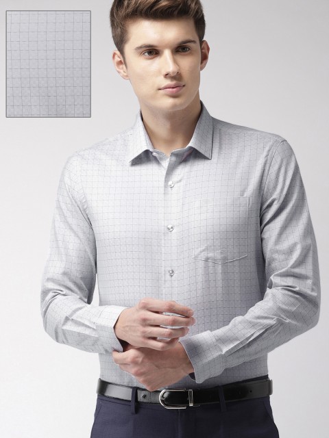 

Arrow Men Grey Regular Fit Checked Formal Shirt