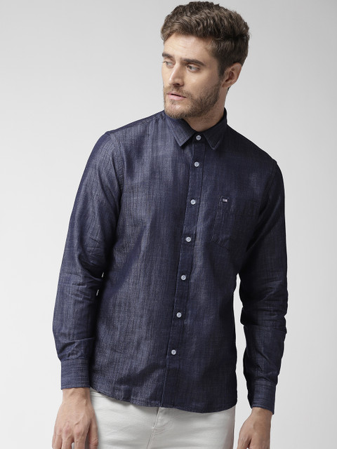 

Arrow Sport Men Navy Blue Slim Fit Denim Casual Shirt