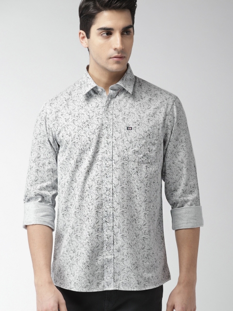 

Arrow Sport Men Grey Slim Fit Self Design Casual Shirt