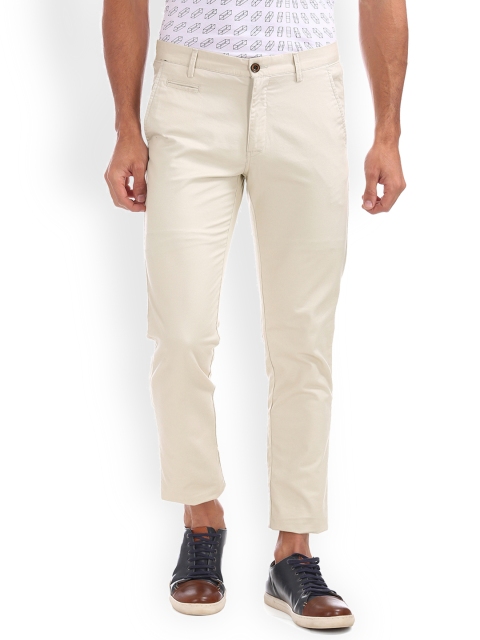 

Arrow Sport Men Beige Regular Fit Solid Regular Trousers