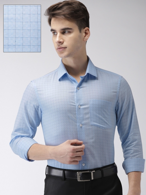 

Arrow Men Blue Slim Fit Checked Formal Shirt