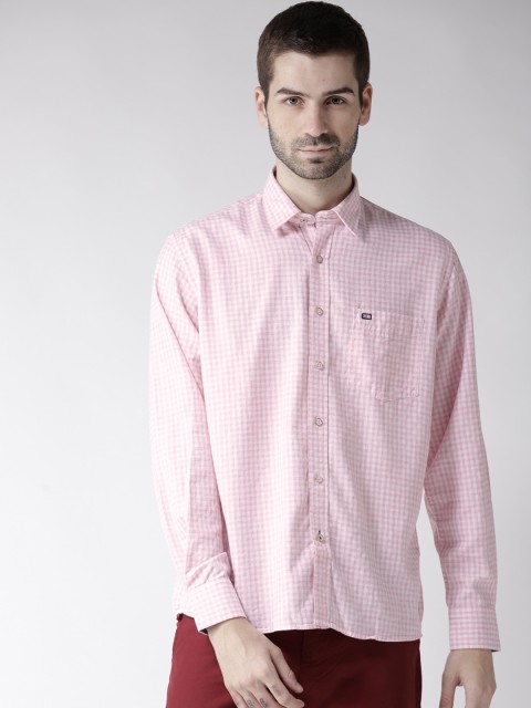 

Arrow Sport Men Pink & White Regular Fit Checked Casual Shirt