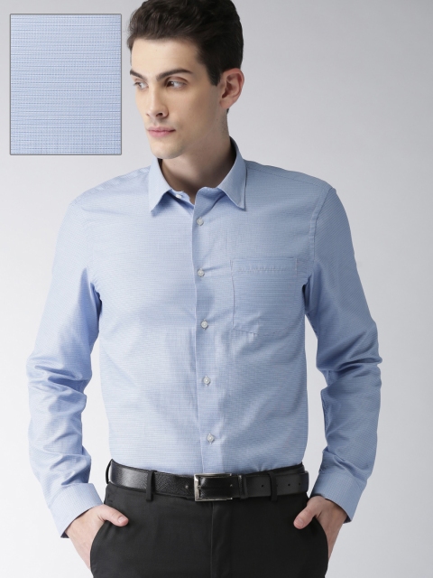 

Arrow New York Men Blue Regular Fit Self Design Formal Shirt