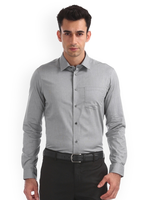 

Arrow New York Men Grey Slim Fit Solid Casual Shirt