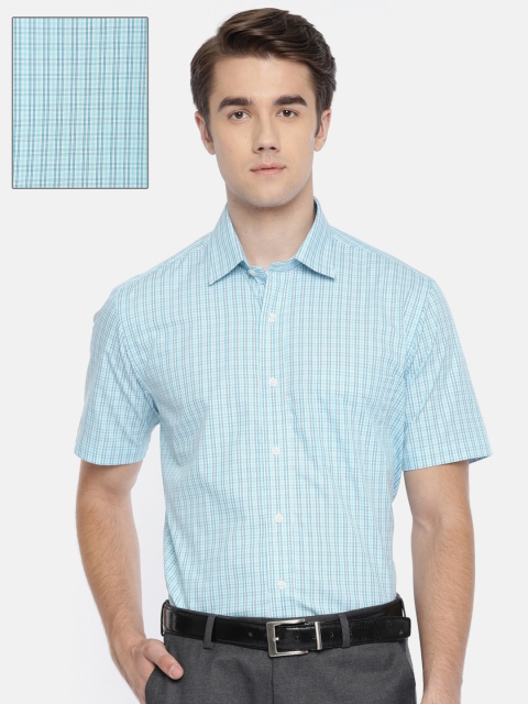 

Arrow Men White & Blue Regular Fit Checked Formal Shirt
