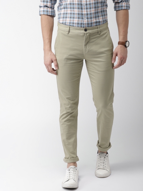 

Arrow Sport Men Olive Green Slim Fit Solid Chinos