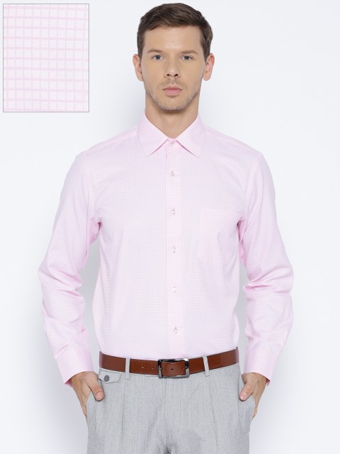 

Arrow Men Pink Checked Regular Fit Formal Shirt