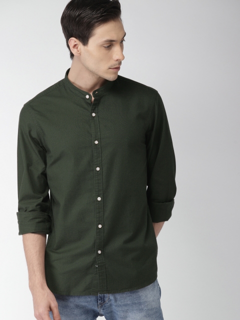 

Arrow Sport Men Olive Green Regular Fit Solid Casual Shirt