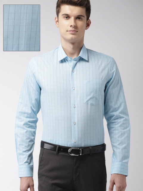 

Arrow Men Blue Slim Fit Checked Formal Shirt