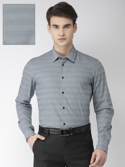 

Arrow New York Men Grey Slim Fit Self Design Formal Shirt