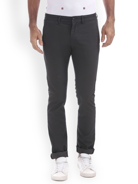 

Arrow Sport Men Grey Slim Fit Self Designed Regular Trousers