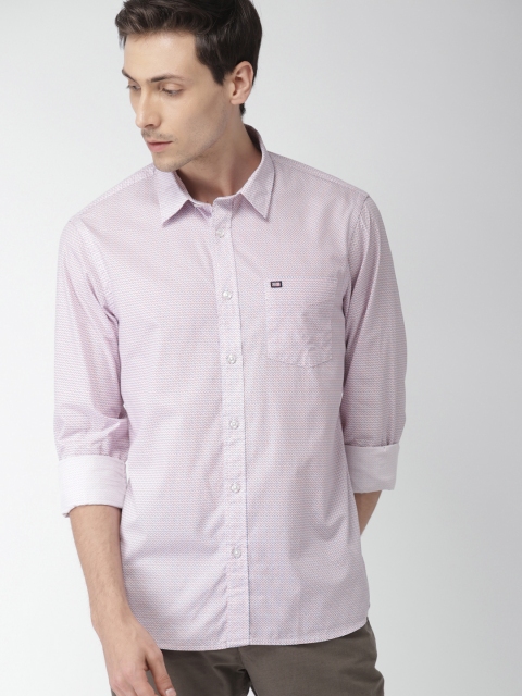 

Arrow Sport Men White & Pink Slim Fit Printed Casual Shirt