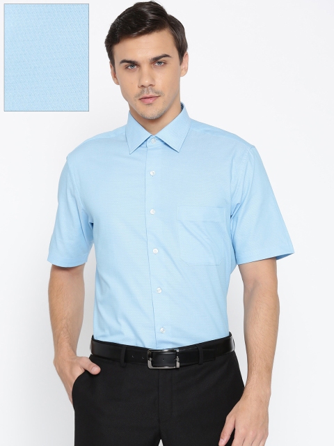 

Arrow Men Blue Regular Fit Self-Design Formal Shirt