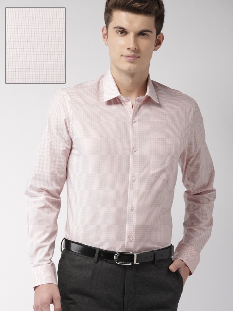

Arrow Men Pink & Red Premium Slim Fit Checked Formal Shirt