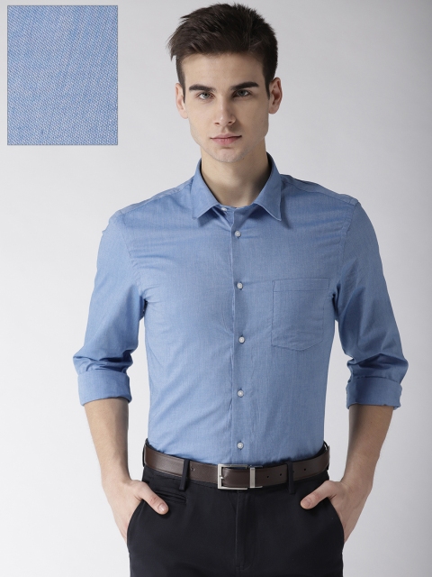 

Arrow New York Men Blue Slim Fit Solid Casual Shirt
