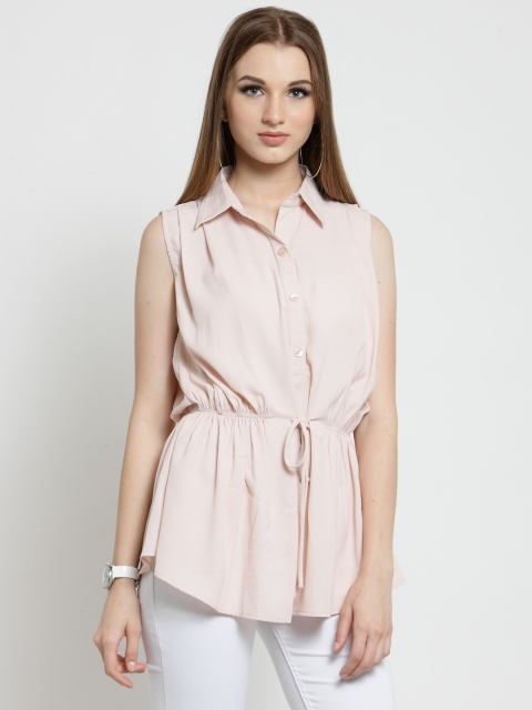 

Castle Women Pink Regular Fit Solid Casual Shirt