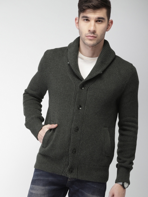 

Celio Men Charcoal Grey Solid Cardigan