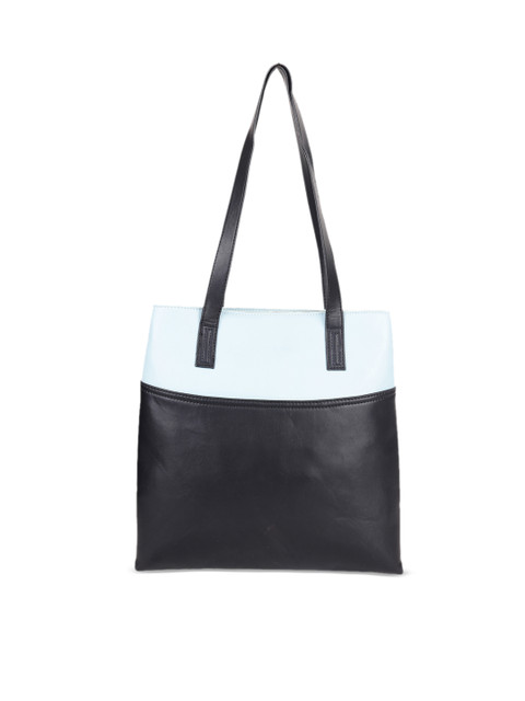 

Diwaah Blue Colourblocked Tote Bag