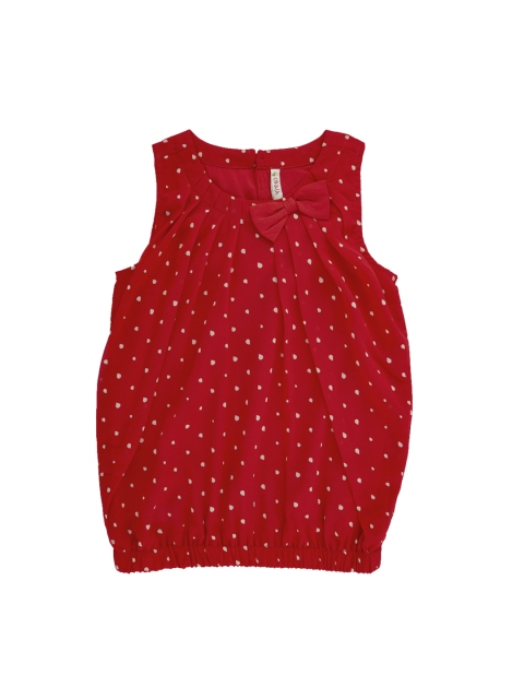 

CHALK by Pantaloons Girls Red Printed Blouson Top