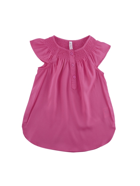 

CHALK by Pantaloons Girls Pink Solid A-Line Top