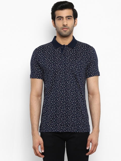 

ColorPlus Men Black Printed Polo Collar T-shirt